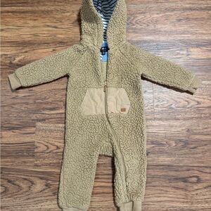 7 For All Mankind Tan Sherpa Kids Footie